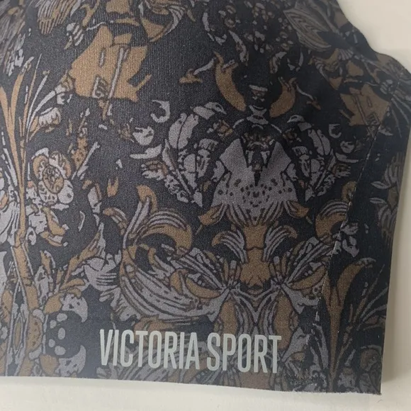 Victoria Sport Angel Max VSX gray floral yoga sports bra