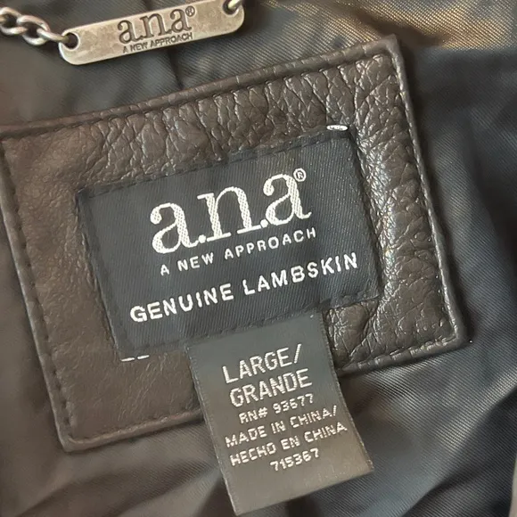 Vintage 90s Y2K Soft Black Lamb Leather Jacket size large