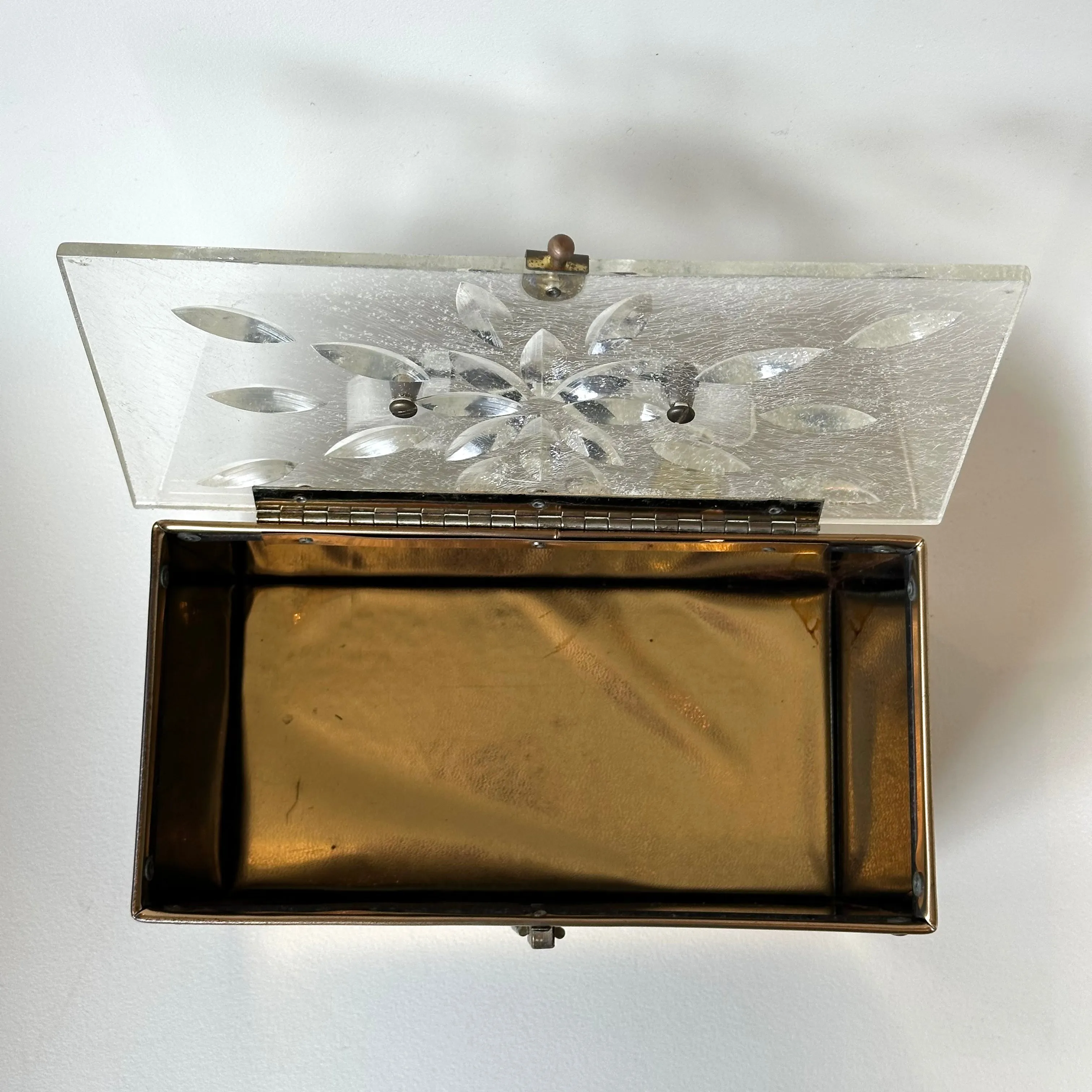 Vintage Black Lucite Purse (1130a)