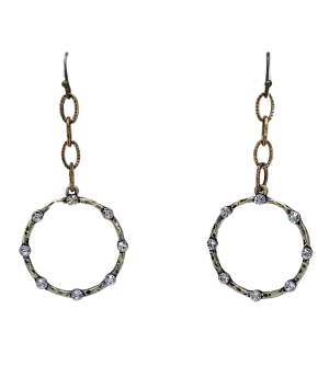 Vintage Bling Brass Plated Dangles
