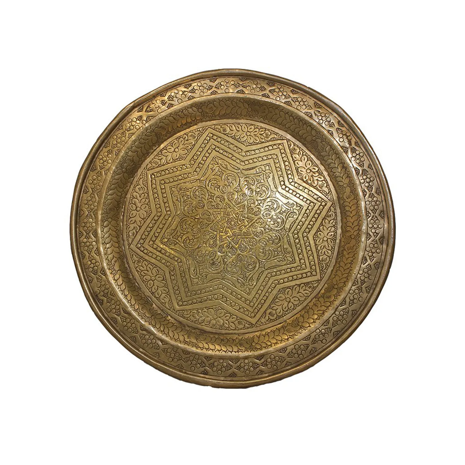 Vintage Brass Moroccan Tray