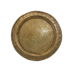 Vintage Brass Moroccan Tray