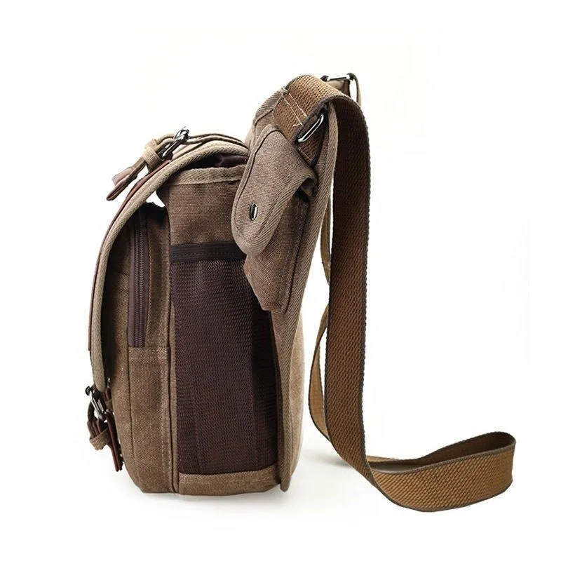 Vintage Canvas Shoulder Molle Messenger Bag