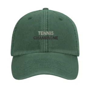 Vintage Cap Tennis Champagne - Embroidered Design