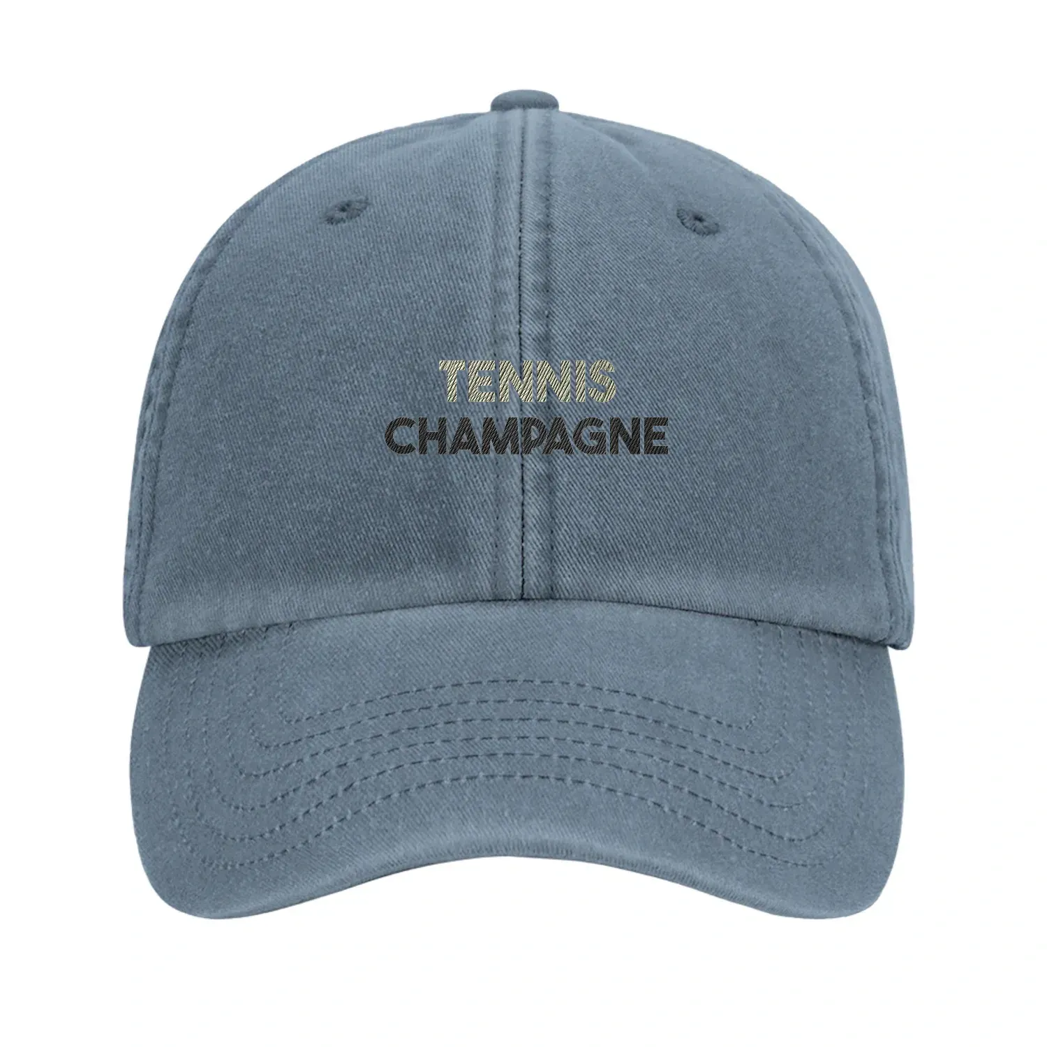 Vintage Cap Tennis Champagne - Embroidered Design