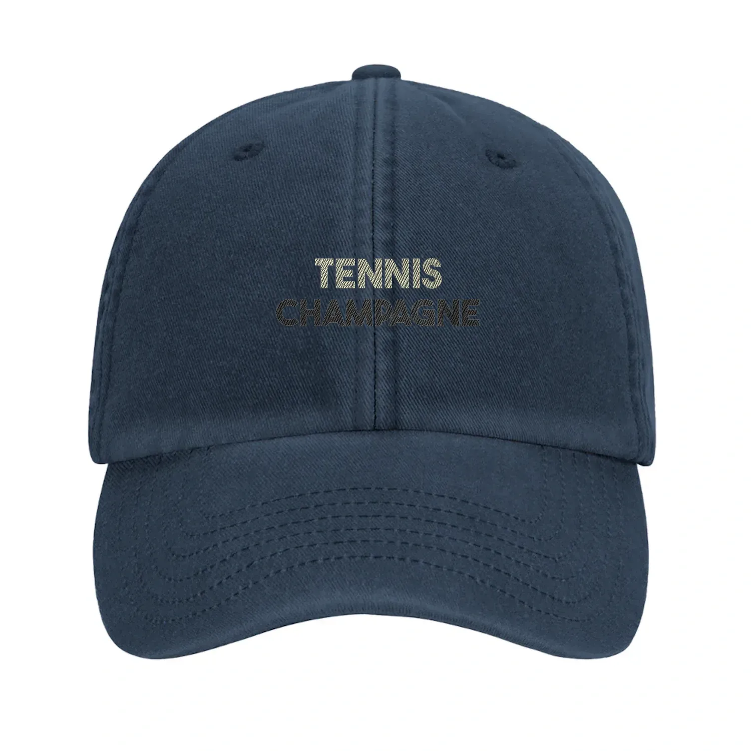 Vintage Cap Tennis Champagne - Embroidered Design