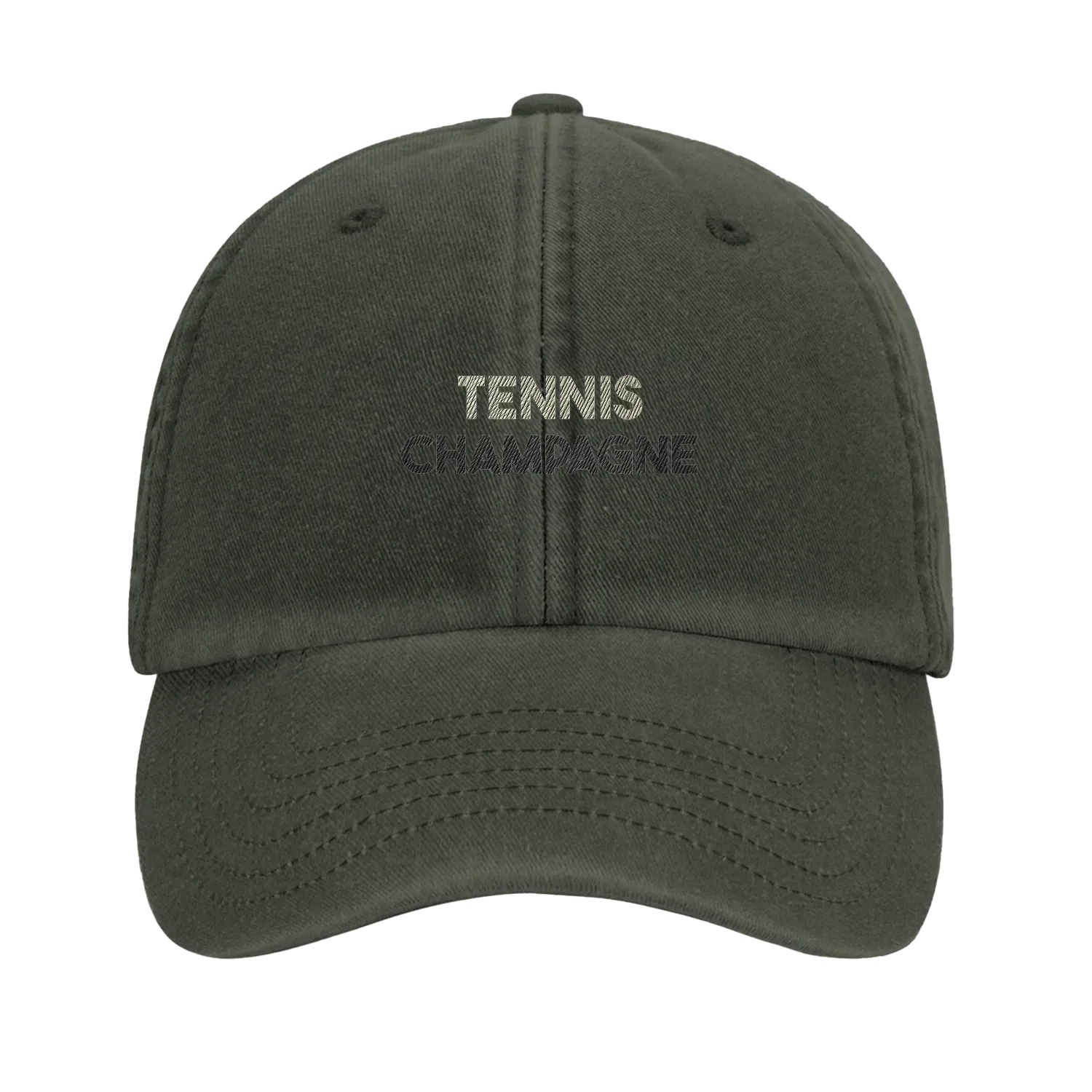 Vintage Cap Tennis Champagne - Embroidered Design