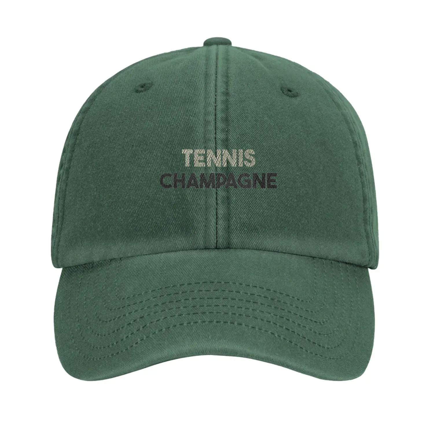 Vintage Cap Tennis Champagne - Embroidered Design