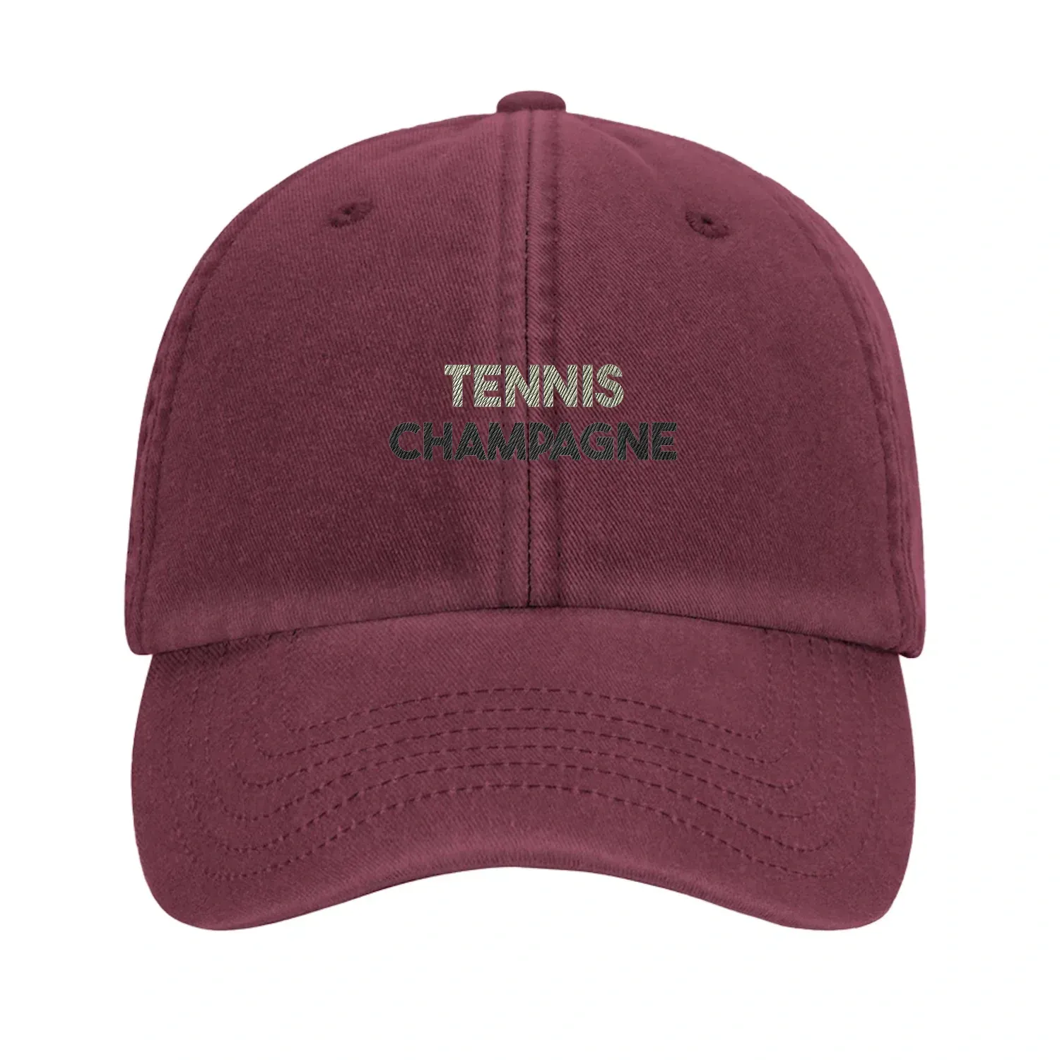 Vintage Cap Tennis Champagne - Embroidered Design