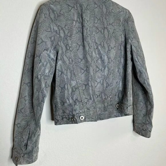 Vintage Colebrook leather snake print jacket