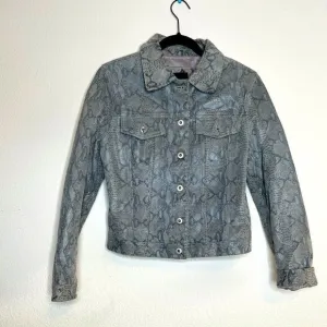 Vintage Colebrook leather snake print jacket