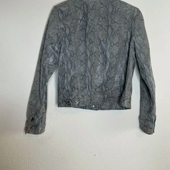 Vintage Colebrook leather snake print jacket