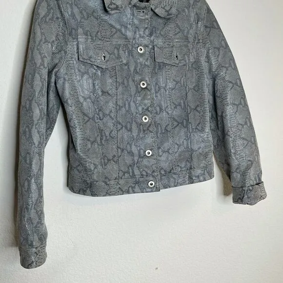 Vintage Colebrook leather snake print jacket