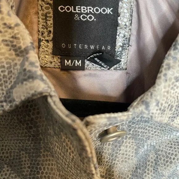 Vintage Colebrook leather snake print jacket