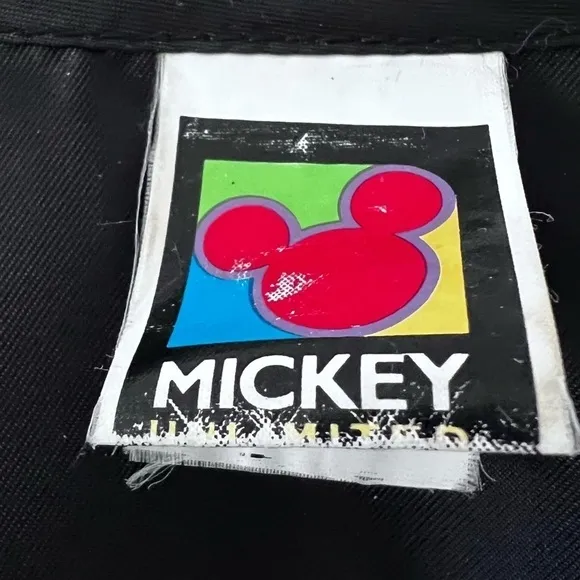 Vintage Disney Embroidered Mickey Mouse Suede Zip Front Vest size S/M