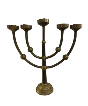 Vintage French Brass Candelabra