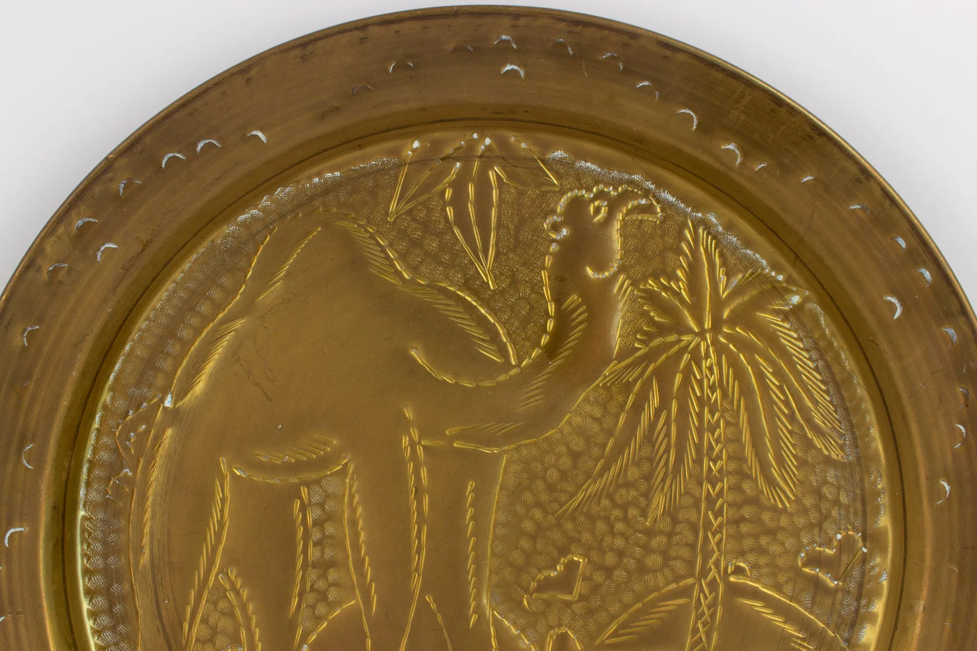 Vintage Hand-Hammered Brass "Tunis" Plate