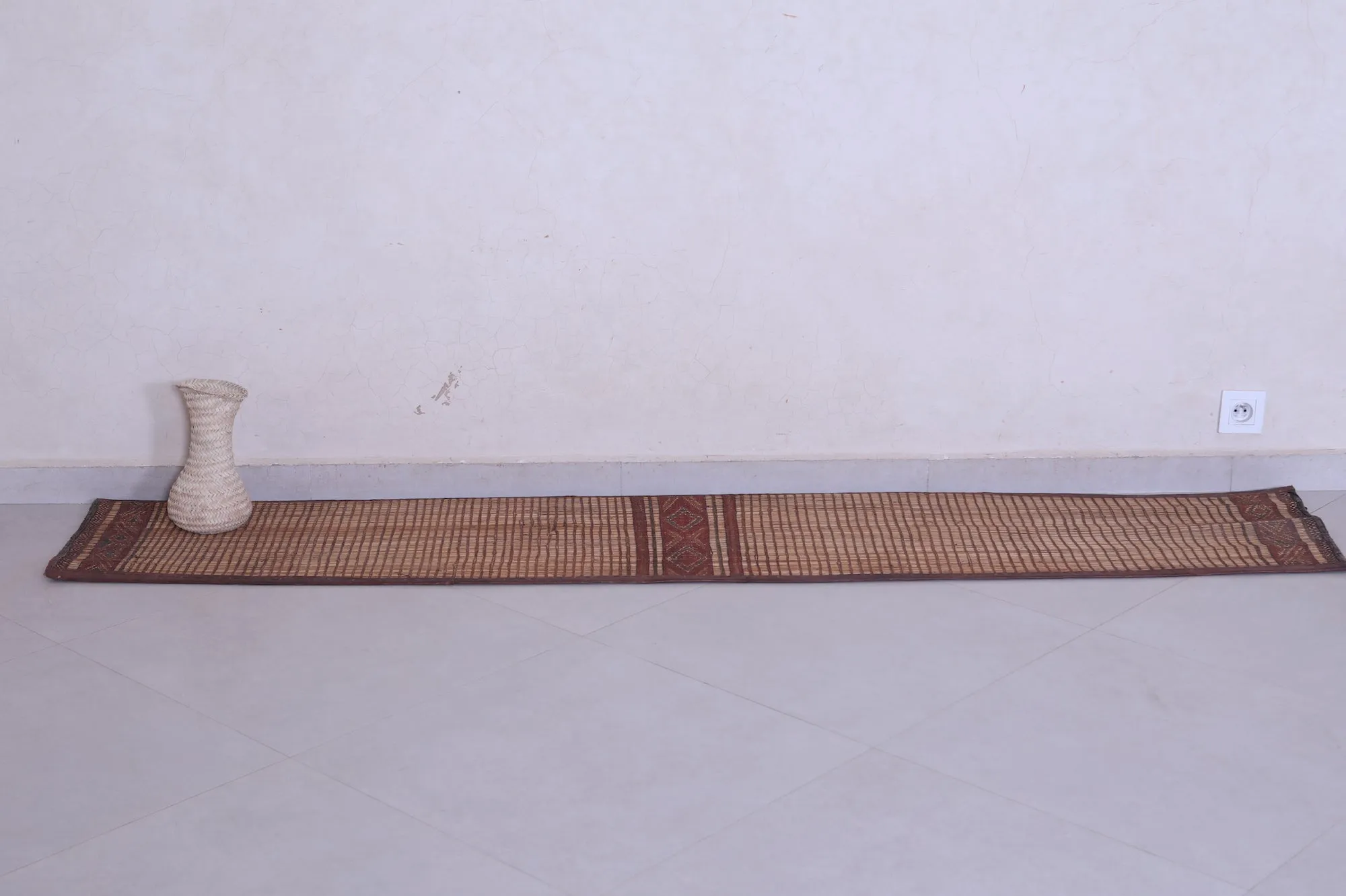 Vintage handmade african tuareg rug 1.4 X 7.5 Feet