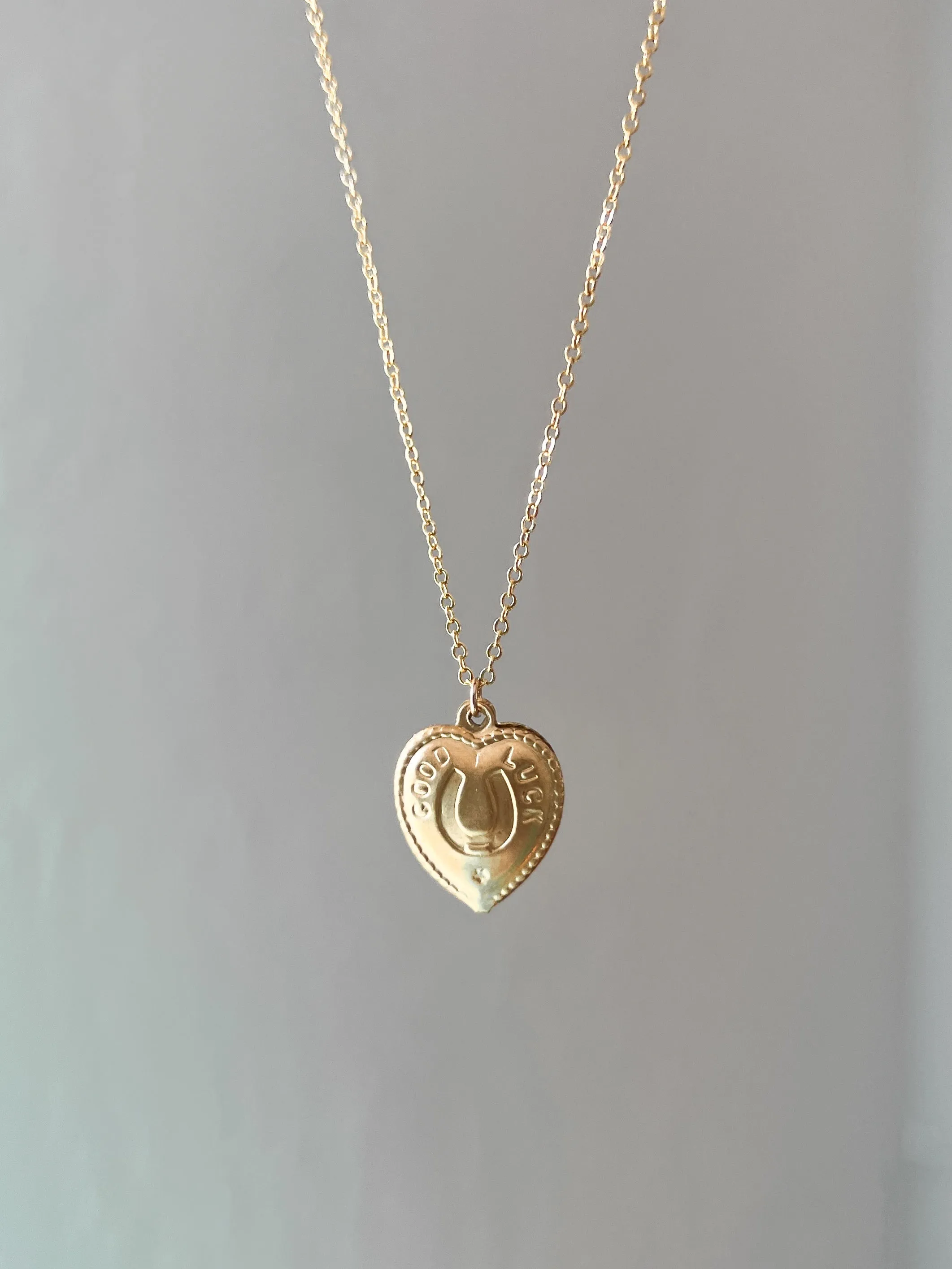 Vintage Heart Horseshoe Necklace