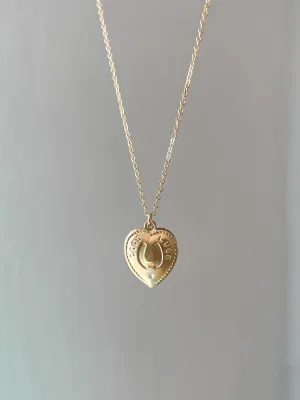 Vintage Heart Horseshoe Necklace