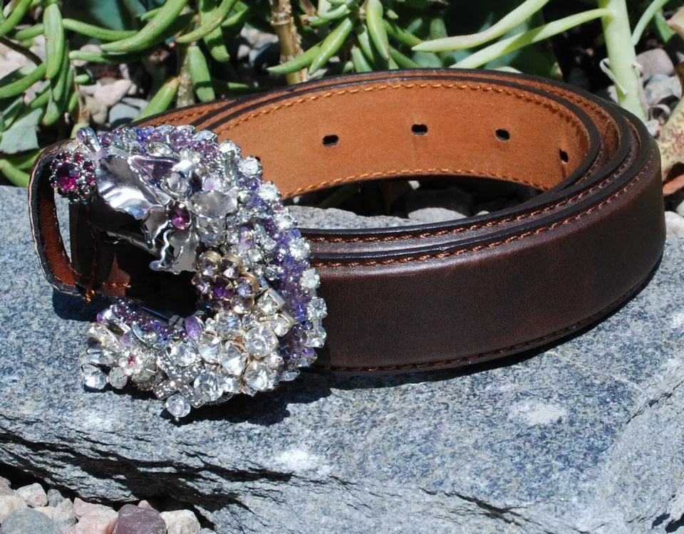 Vintage Mini Rhinestone Buckle & Belt