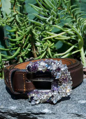 Vintage Mini Rhinestone Buckle & Belt