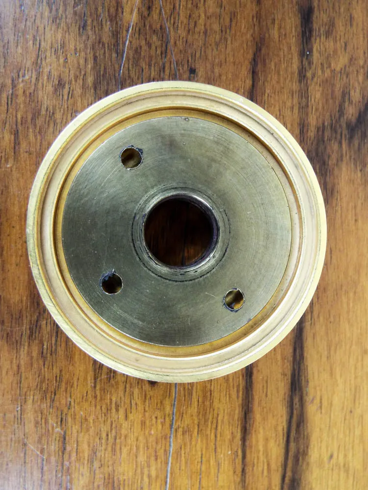 Vintage P E Guerin Louis XVI pattern Brass Hinges and Door Knobs Hardware Gant Chandler Estate