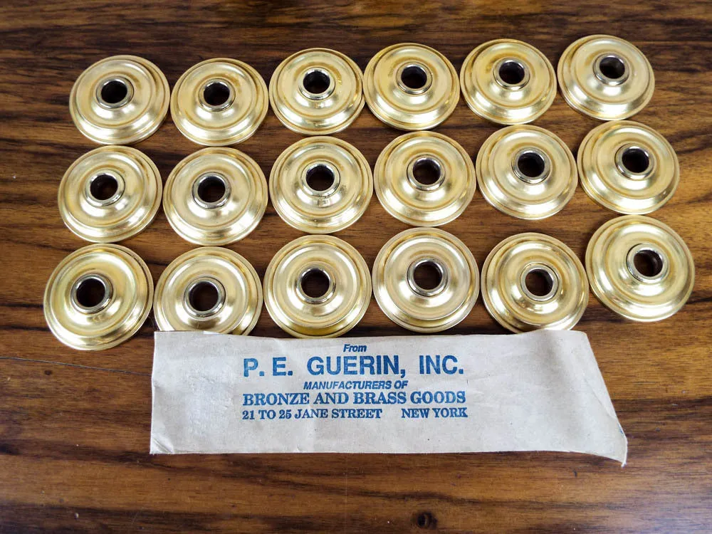 Vintage P E Guerin Louis XVI pattern Brass Hinges and Door Knobs Hardware Gant Chandler Estate