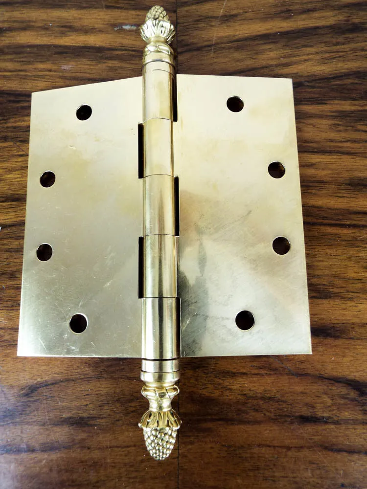 Vintage P E Guerin Louis XVI pattern Brass Hinges and Door Knobs Hardware Gant Chandler Estate