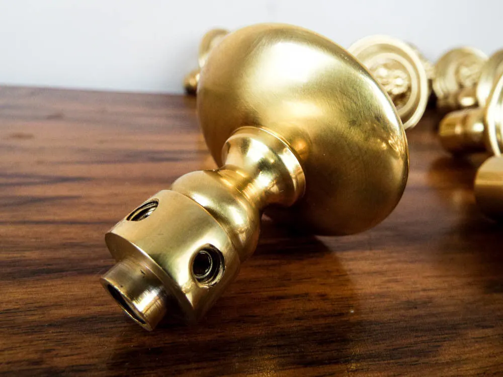 Vintage P E Guerin Louis XVI pattern Brass Hinges and Door Knobs Hardware Gant Chandler Estate