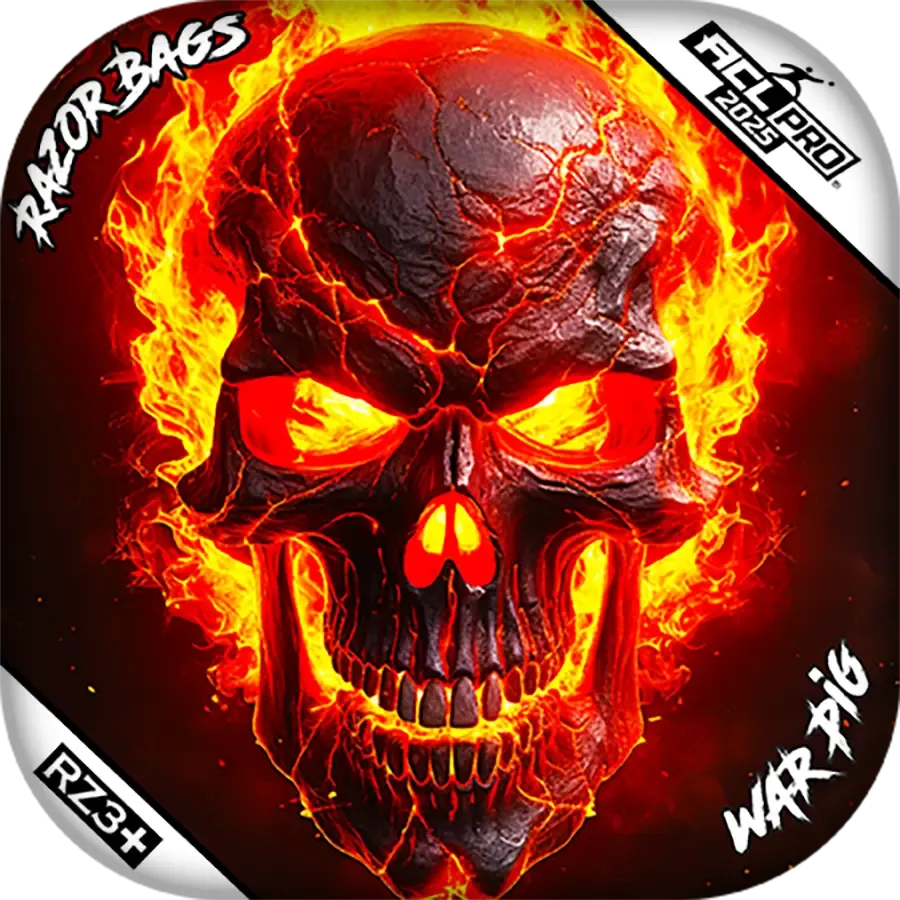 War Pig | Fire Skull | ACL PRO Razor Cornhole Bags