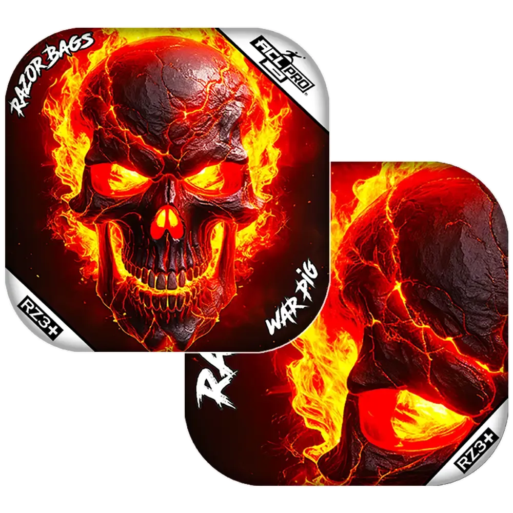 War Pig | Fire Skull | ACL PRO Razor Cornhole Bags