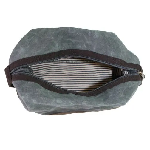 Waxed Canvas Toiletry Bag -- Navy