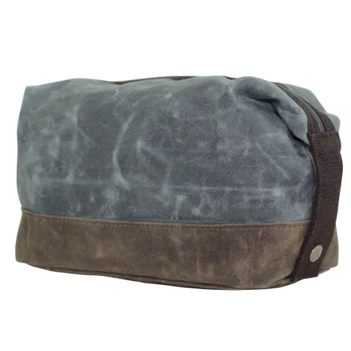 Waxed Canvas Toiletry Bag -- Navy