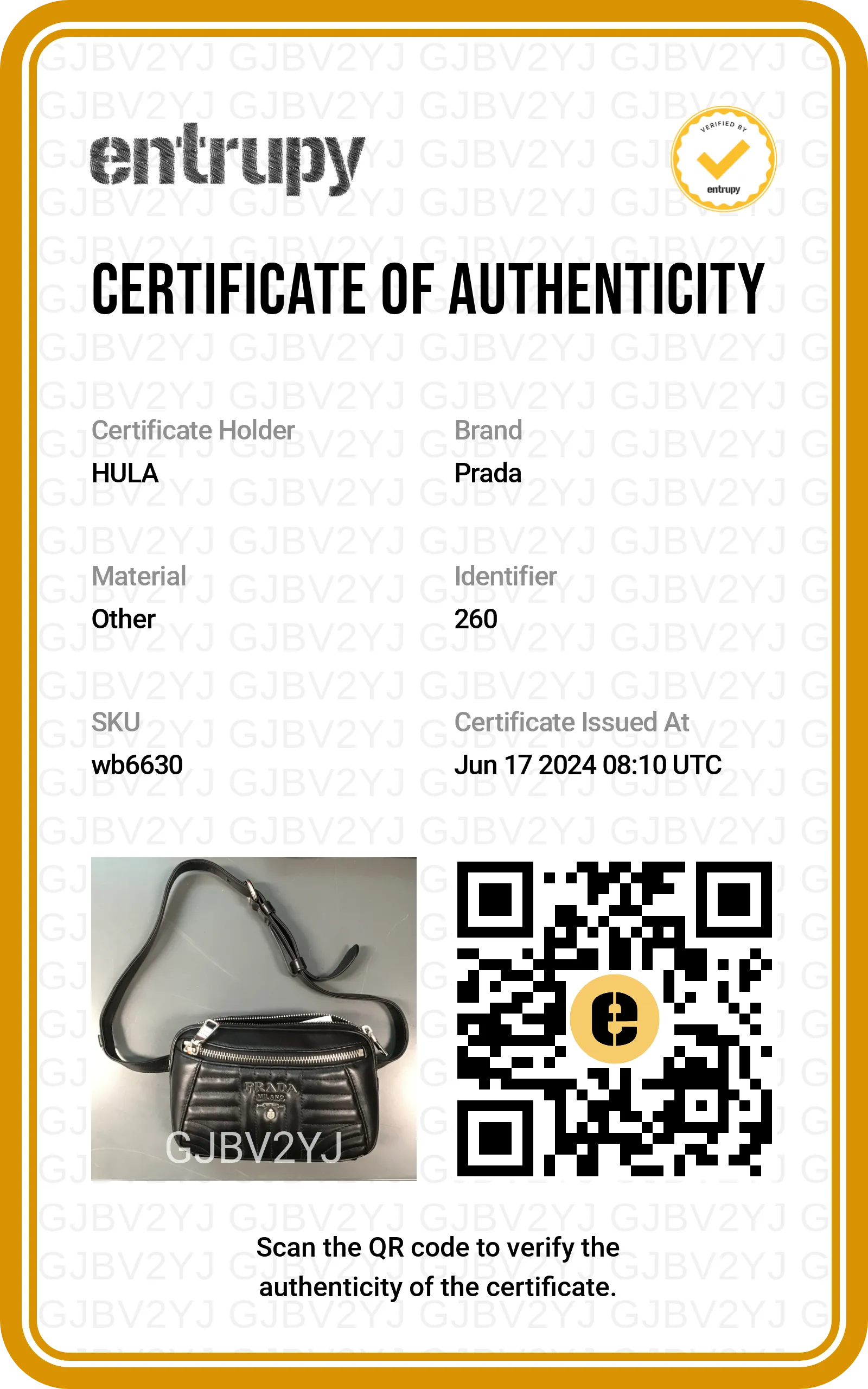[WB6630] Prada | Fanny Pack