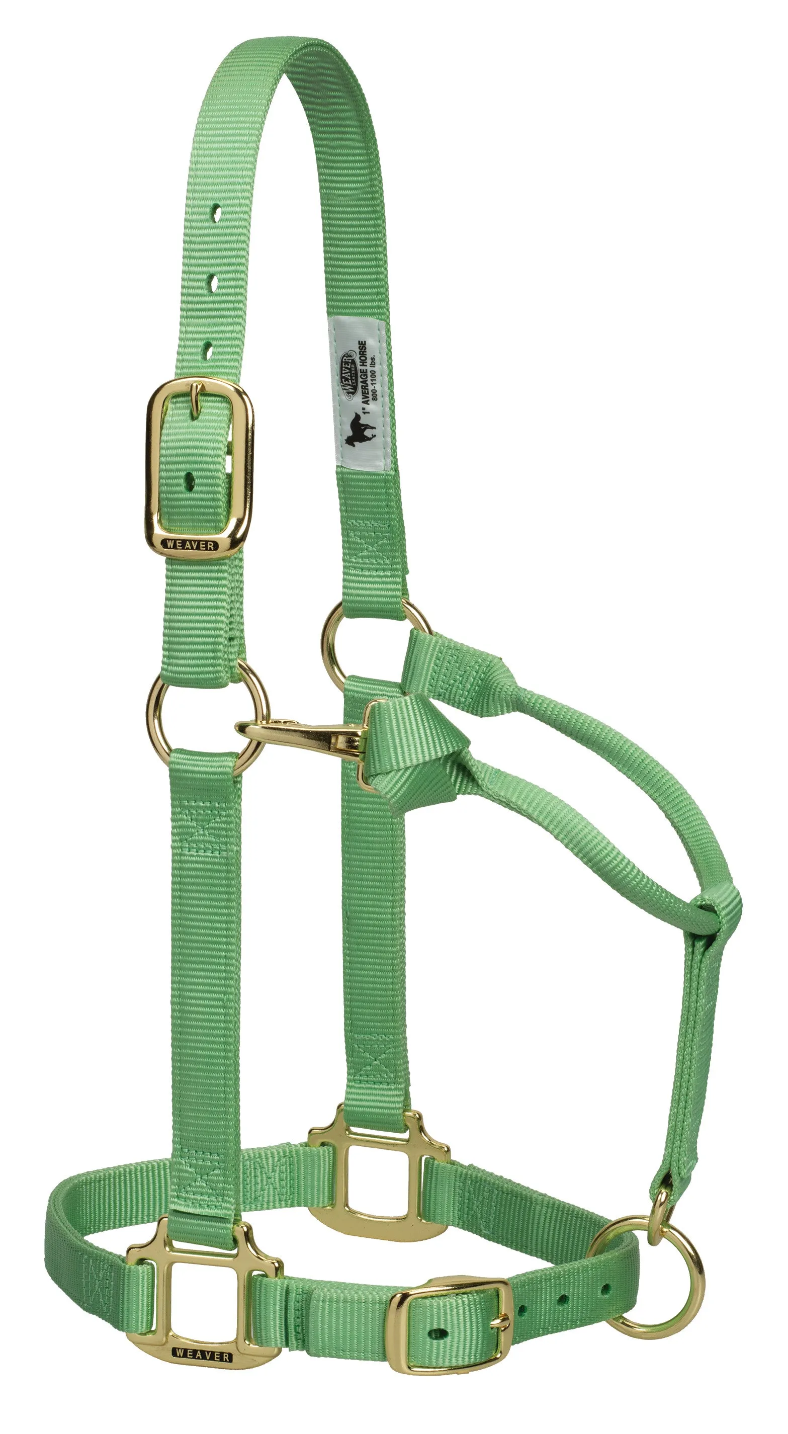 Weaver Leather Original Adjustable Chin and Throat Snap Halter, 1" Average Horse or Yearling Draft