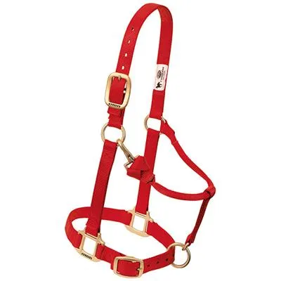 Weaver Leather Original Adjustable Chin and Throat Snap Halter, 1" Average Horse or Yearling Draft