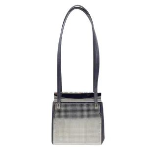 Wendy Stevens Stainless Steel and Leather Shoulder Bag