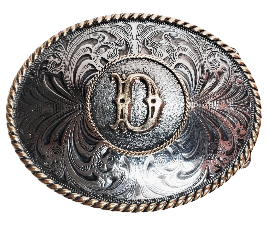 Western Initial Belt Buckle- 1 Left