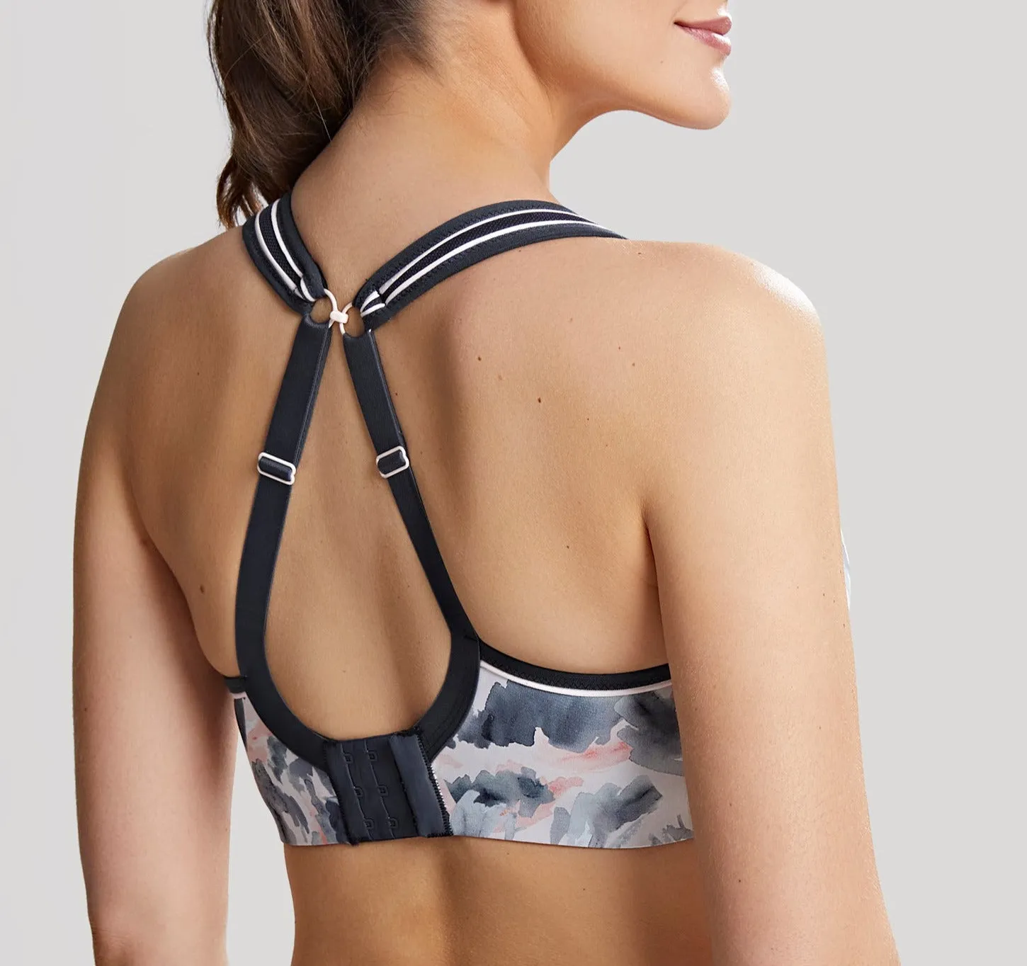 Wired Sports Bra In Abstract Ink - Panache