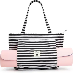 WLLWOO WLLWOO Yoga Bags for Women with Yoga Mats Bags Carrier Carryall Canvas Tote for Pilates Shoulder for Travel Office Beach Workout