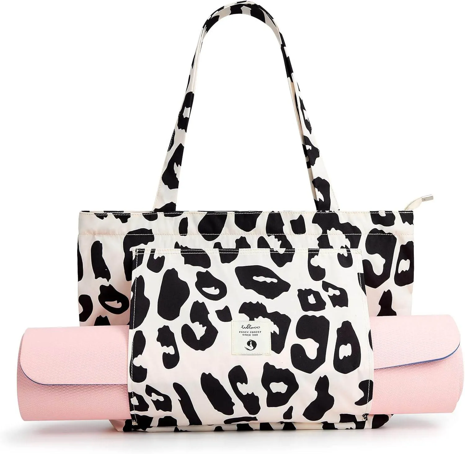 WLLWOO WLLWOO Yoga Bags for Women with Yoga Mats Bags Carrier Carryall Canvas Tote for Pilates Shoulder for Travel Office Beach Workout