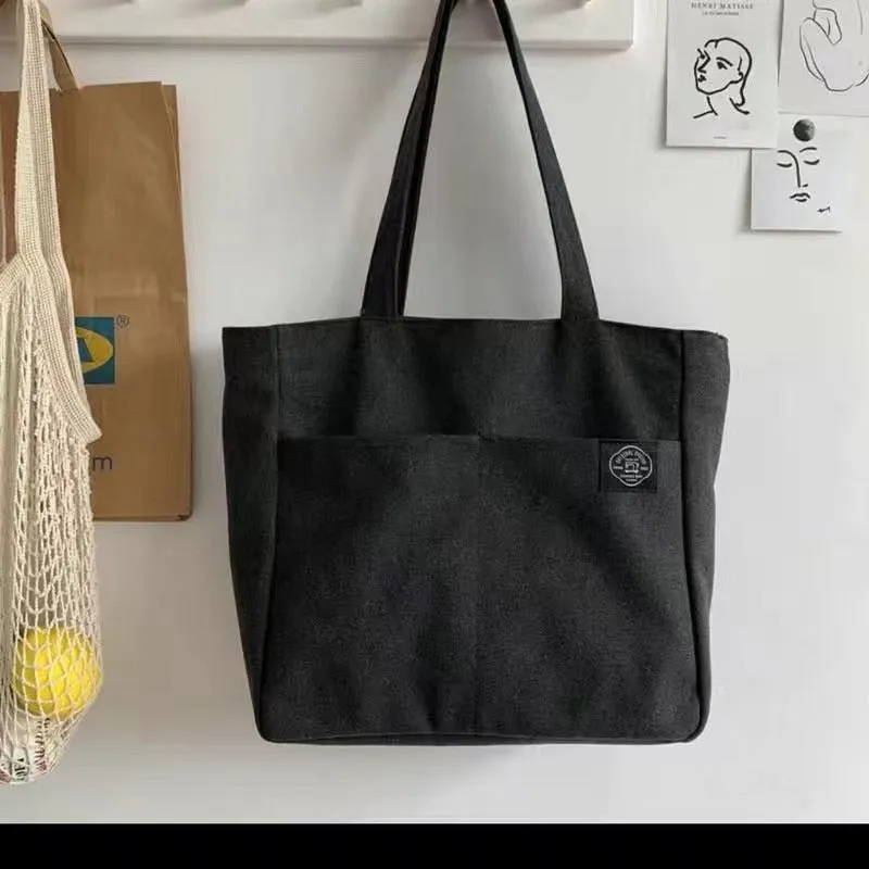 Women Canvas Tote Shoulder Bag Large