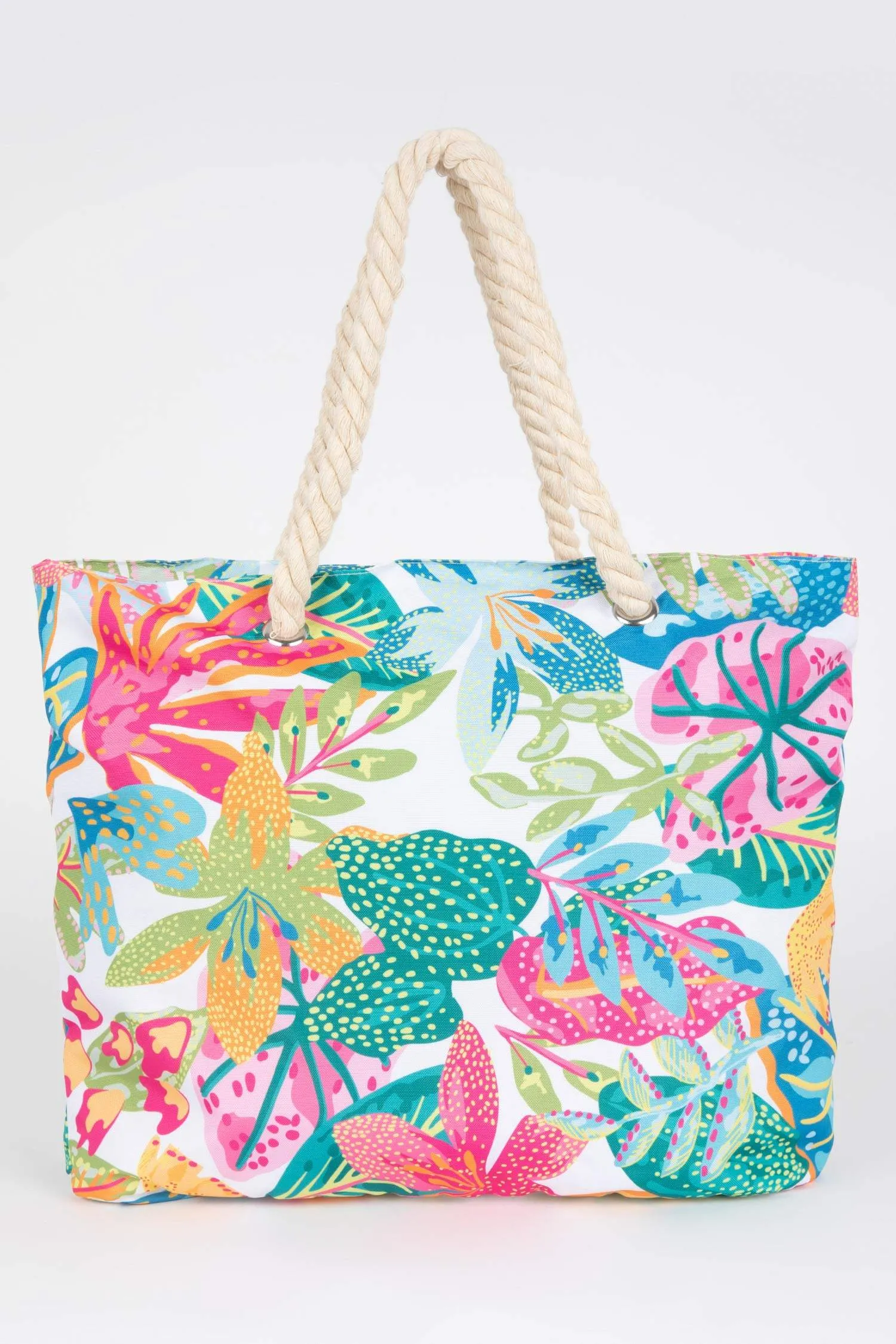 Women Leaf Patterned Beach Bag