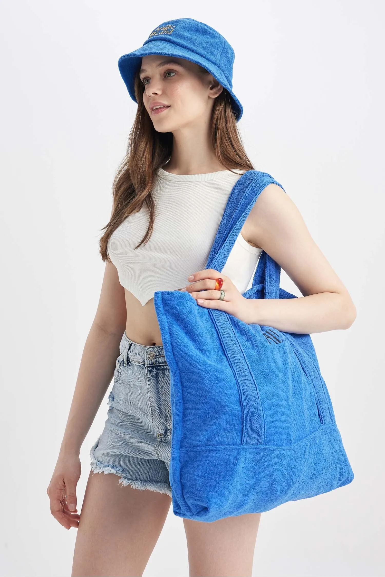 Women Towel Cloth Beach Bag