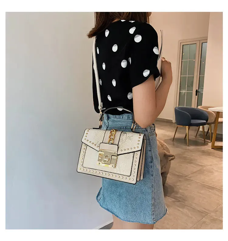 Women's Chain Detail Top-Handle Bag