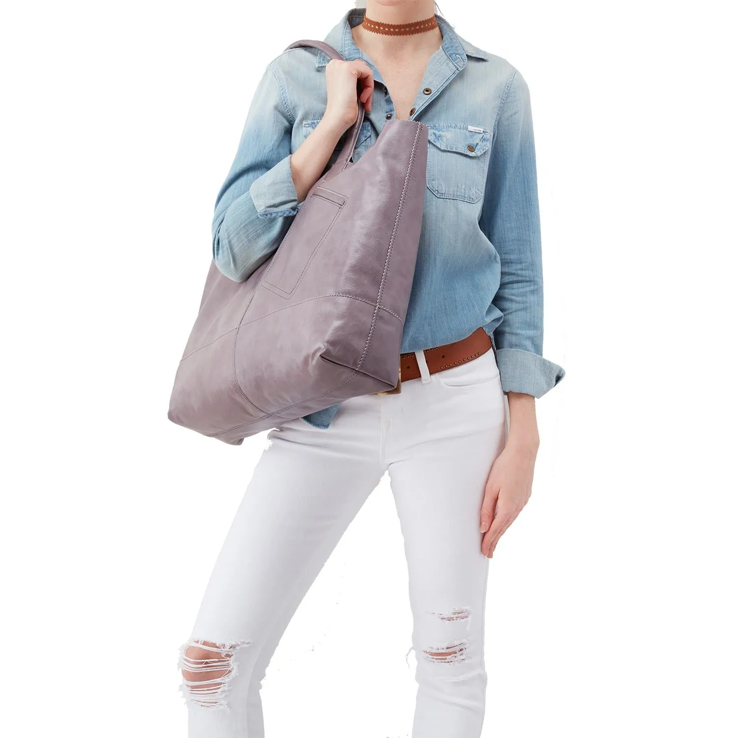 Women's Hobo Rozanne Granite Vintage Leather