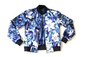 Women's Island Camo Bomber in Blue