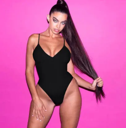 Women's Plus Size Backless String Bikini One Piece Swimsuit