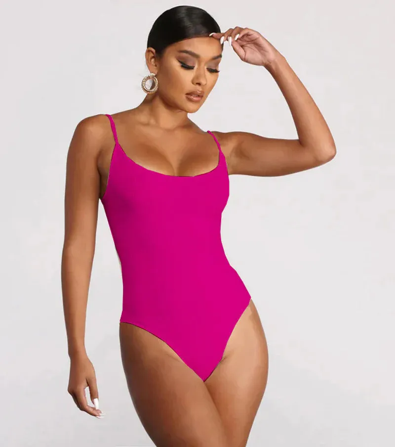 Women's Plus Size Backless String Bikini One Piece Swimsuit